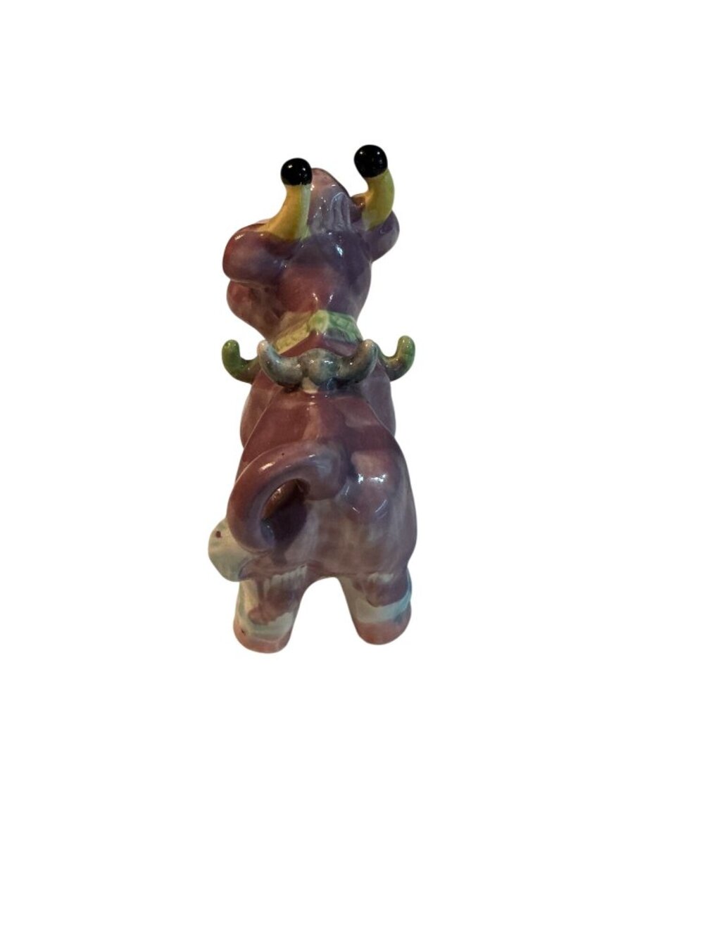 Vintage Thames Whimsical Ceramic Cow Figurine Colorful Mid-Century Decor - Picture 7 of 8